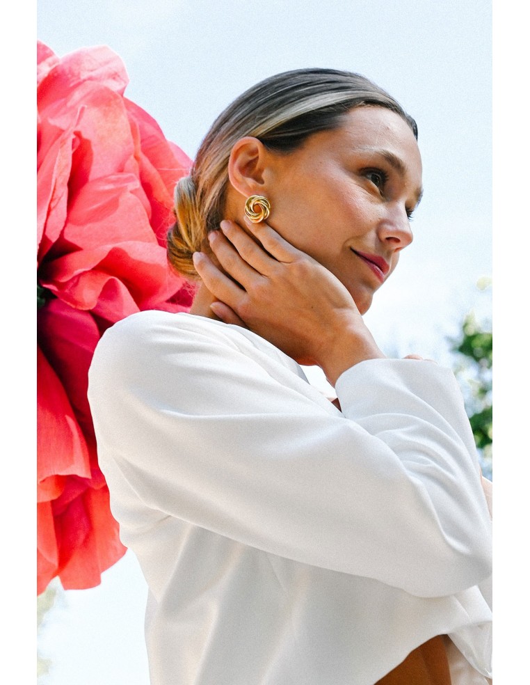 Boucles d'oreilles plaqué or Adonis - Comptoir Doré - L'Atelier de Clotilde