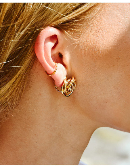 Clips d'oreilles plaqué or Adonis - Comptoir Doré - Beurlie