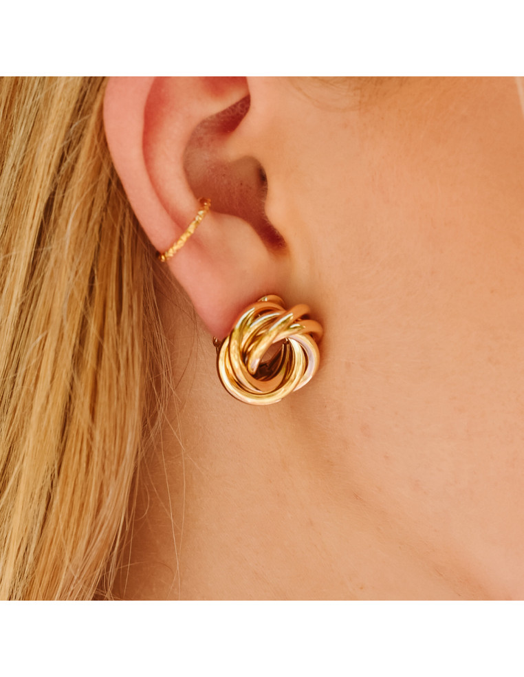 Boucles d'oreilles plaqué or Adonis - Comptoir Doré - Beurlie