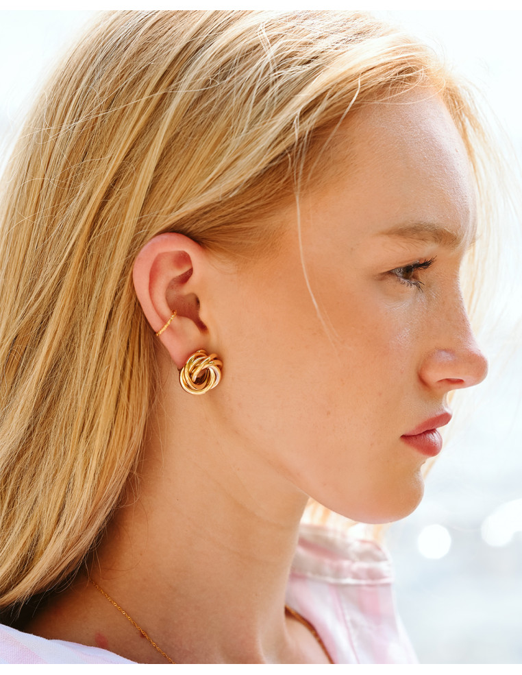 Boucles d'oreilles plaqué or Adonis - Comptoir Doré - Beurlie