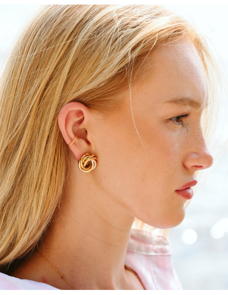 Boucles d'oreilles plaqué or Adonis - Comptoir Doré - Beurlie