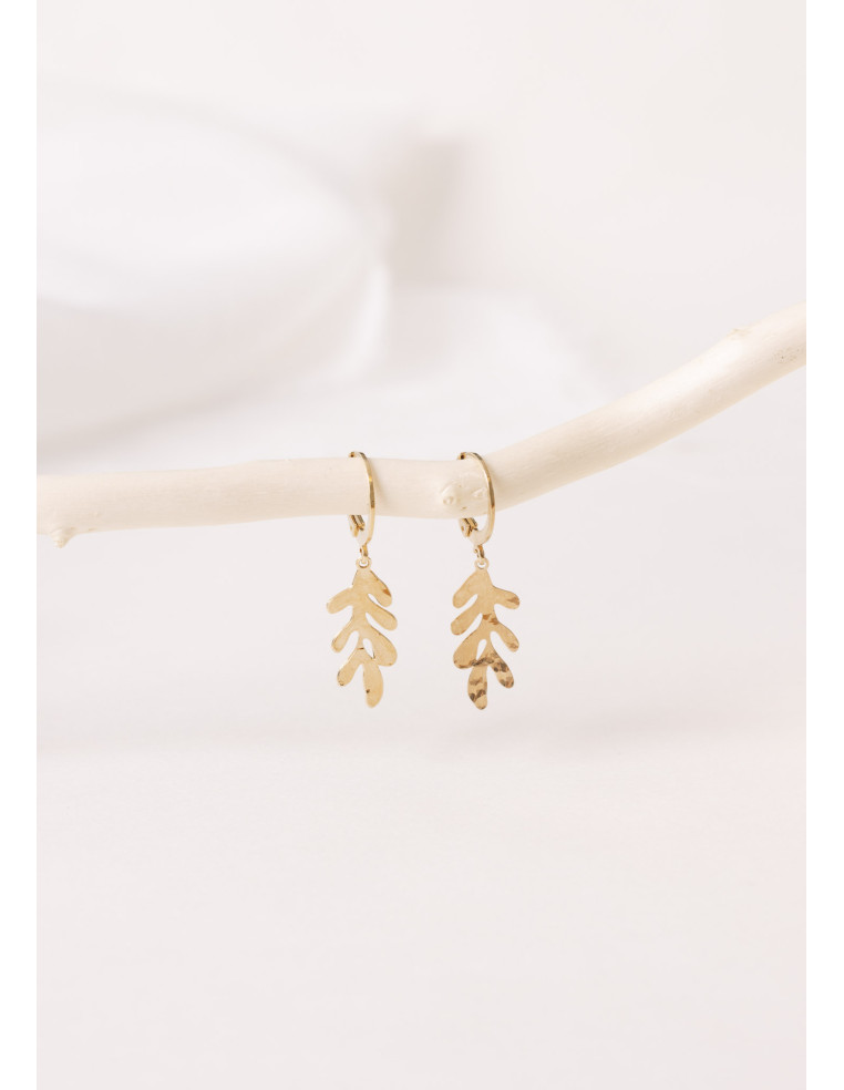 Mini-créoles dorées Matisse - Un De Ces Quatre Bijoux - Comptoir Doré