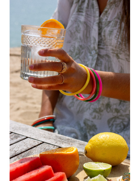 Bracelets joncs colorés - WOO WOO - Comptoir Doré