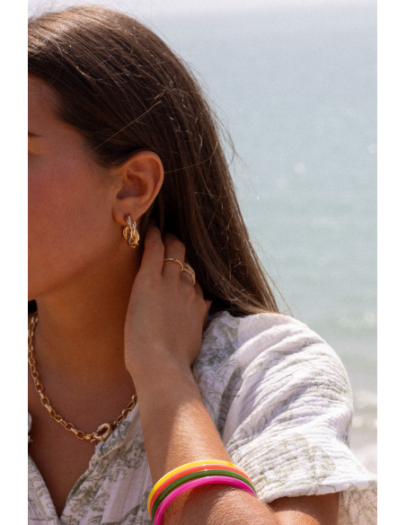 Bracelets joncs colorés - WOO WOO - Comptoir Doré