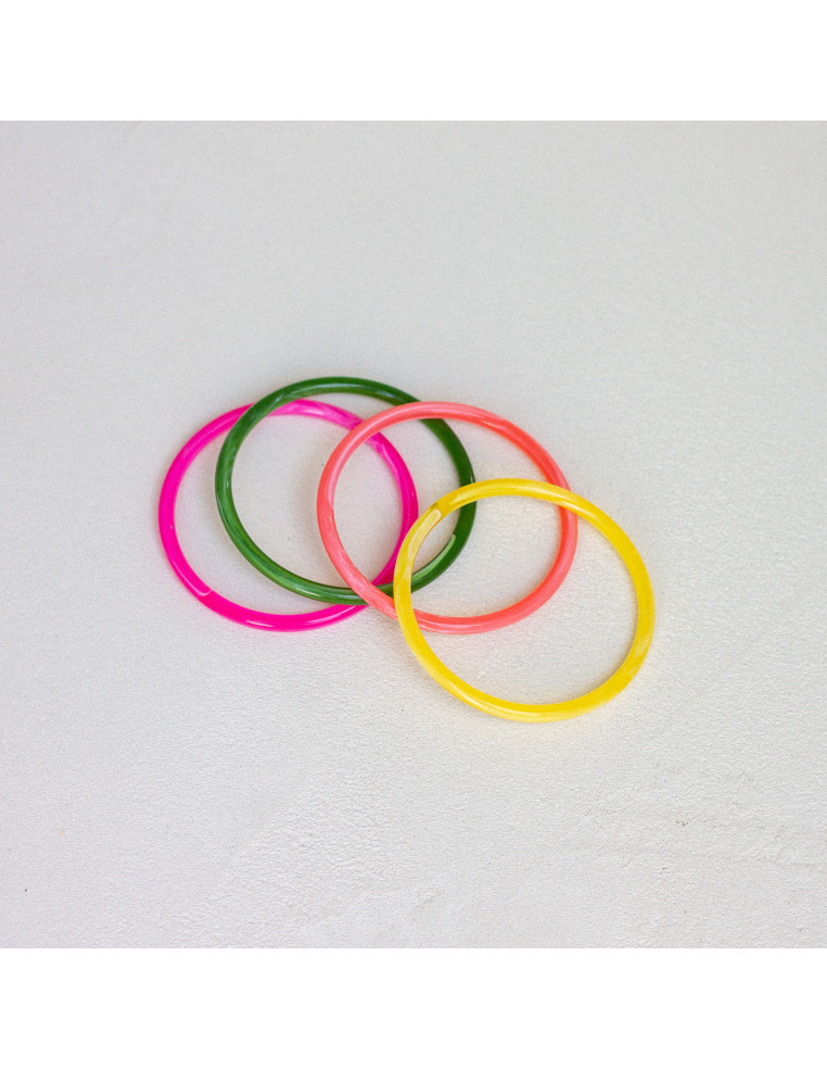 Bracelets joncs colorés - WOO WOO - Comptoir Doré