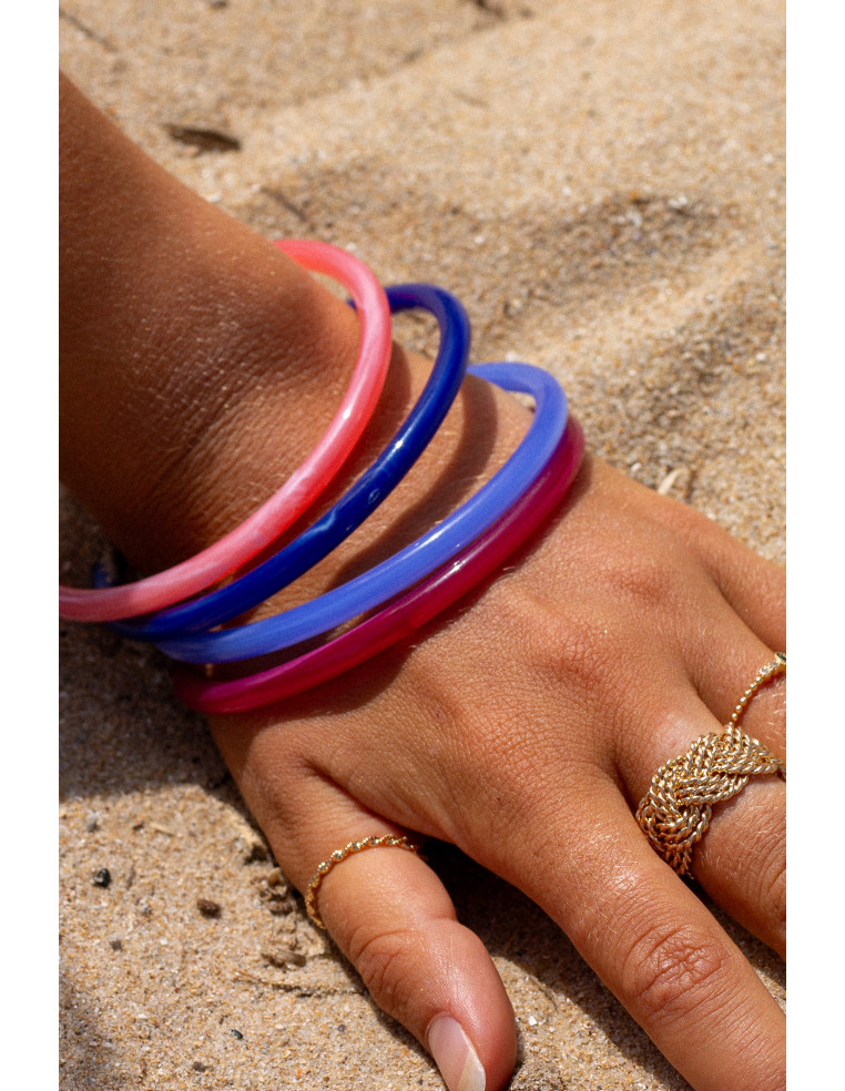 Bracelets joncs colorés - BRAMBLE - Comptoir Doré