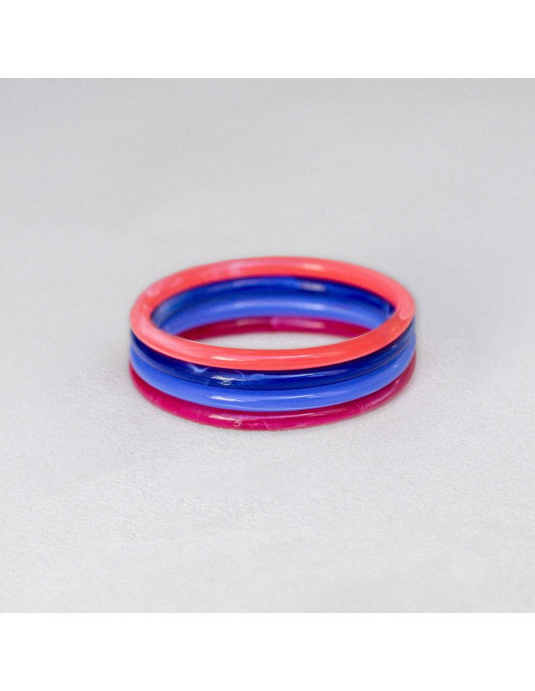 Bracelets joncs colorés - BRAMBLE - Comptoir Doré