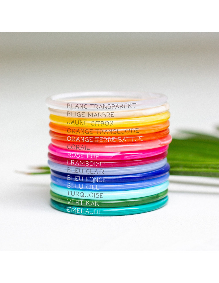 Bracelets joncs colorés - COCKTAIL - MIX & MATCH - Comptoir Doré