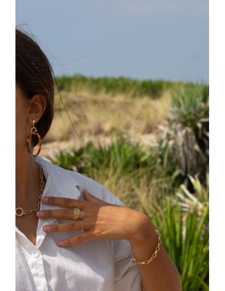 Bracelet grosses mailles dorées - Comptoir Doré