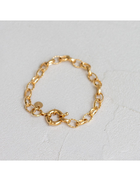 Bracelet grosses mailles dorées - Comptoir Doré