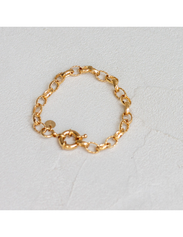 Bracelet grosses mailles dorées - Comptoir Doré