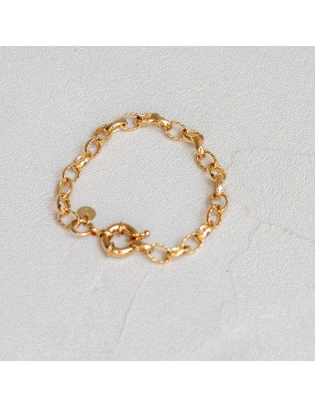 Bracelet grosses mailles dorées - Comptoir Doré
