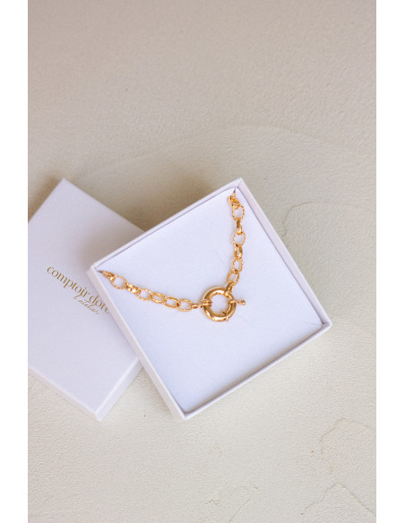 Bracelet grosses mailles dorées - Comptoir Doré