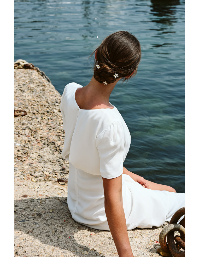 Epingles à cheveux Stella mariée porcelaine froide - Comptoir Doré