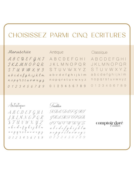 Bracelet plaqué or médaille gravée et chaîne Comptoir Doré