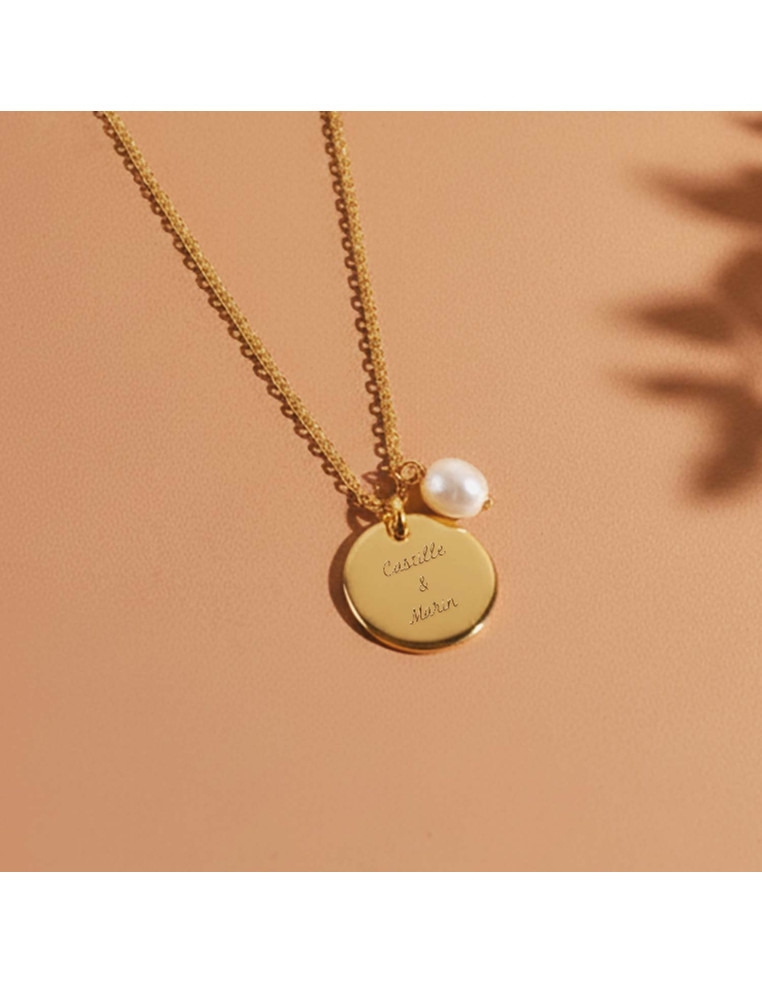 Collier médaille gravée personnalisable - Comptoir Doré