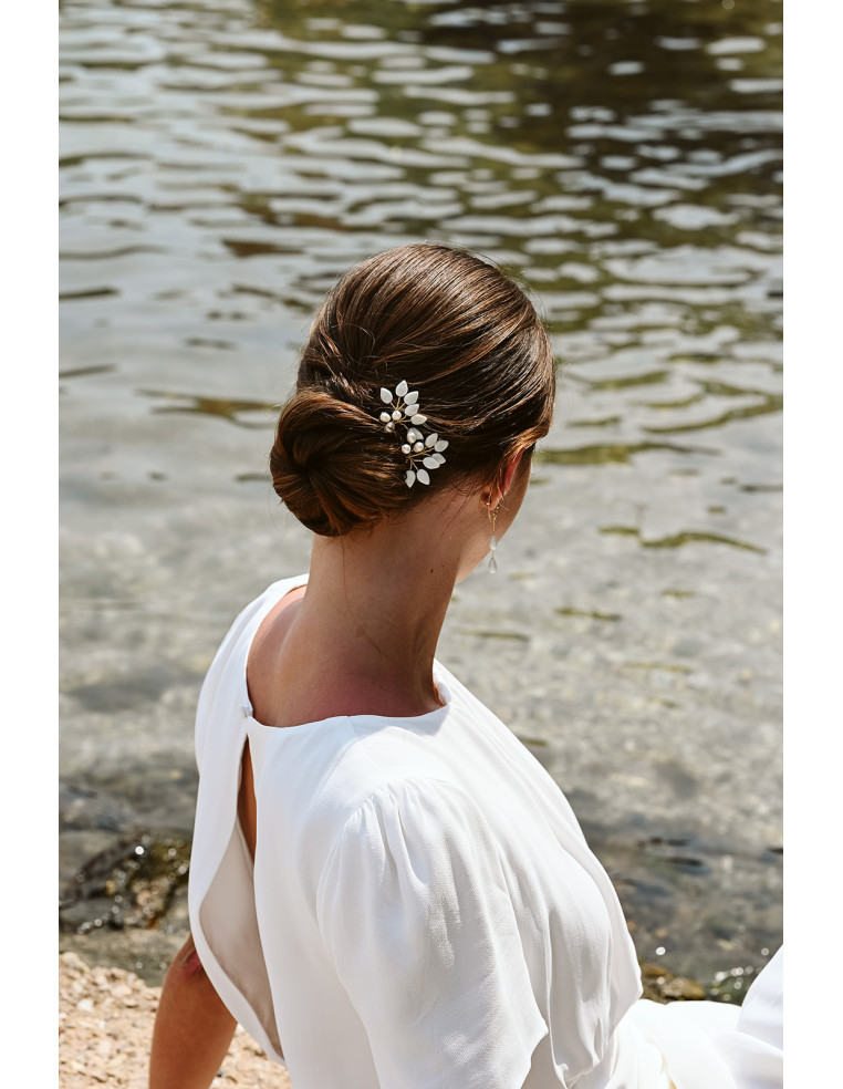 Epingles à cheveux porcelaine froide - Coraly T - Les perles de la Bastide