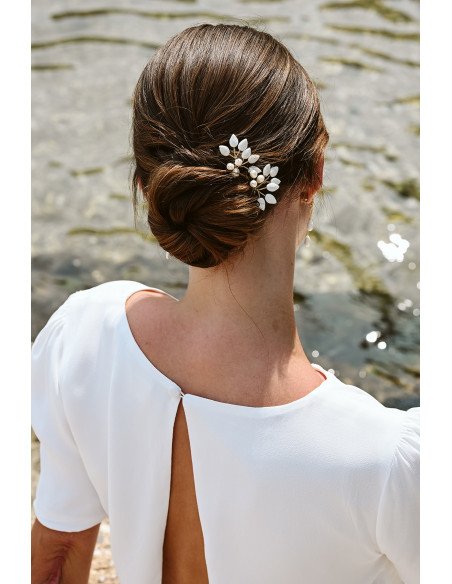 Epingles à cheveux porcelaine froide - Coraly T - Les perles de la Bastide