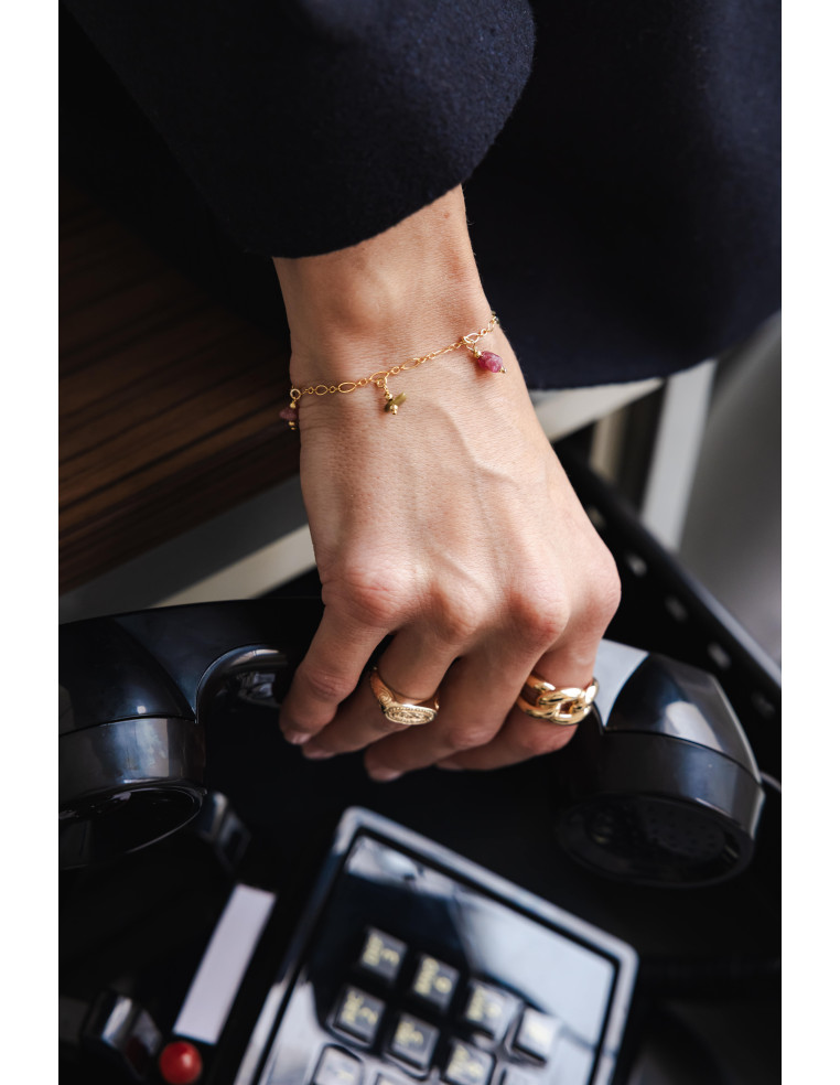 Bague chevalière femme Etna plaqué - Beurlie - Comptoir Doré