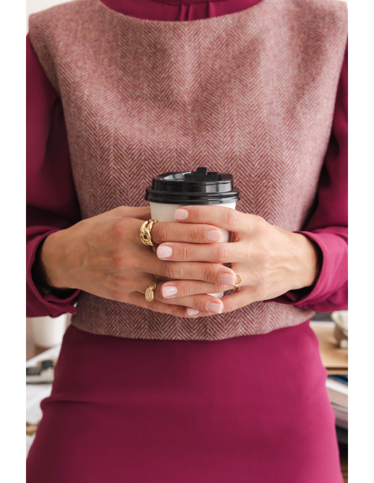 Bague chevalière femme Etna plaqué - Beurlie - Comptoir Doré