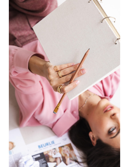 Bague chevalière femme Etna plaqué - Beurlie - Comptoir Doré