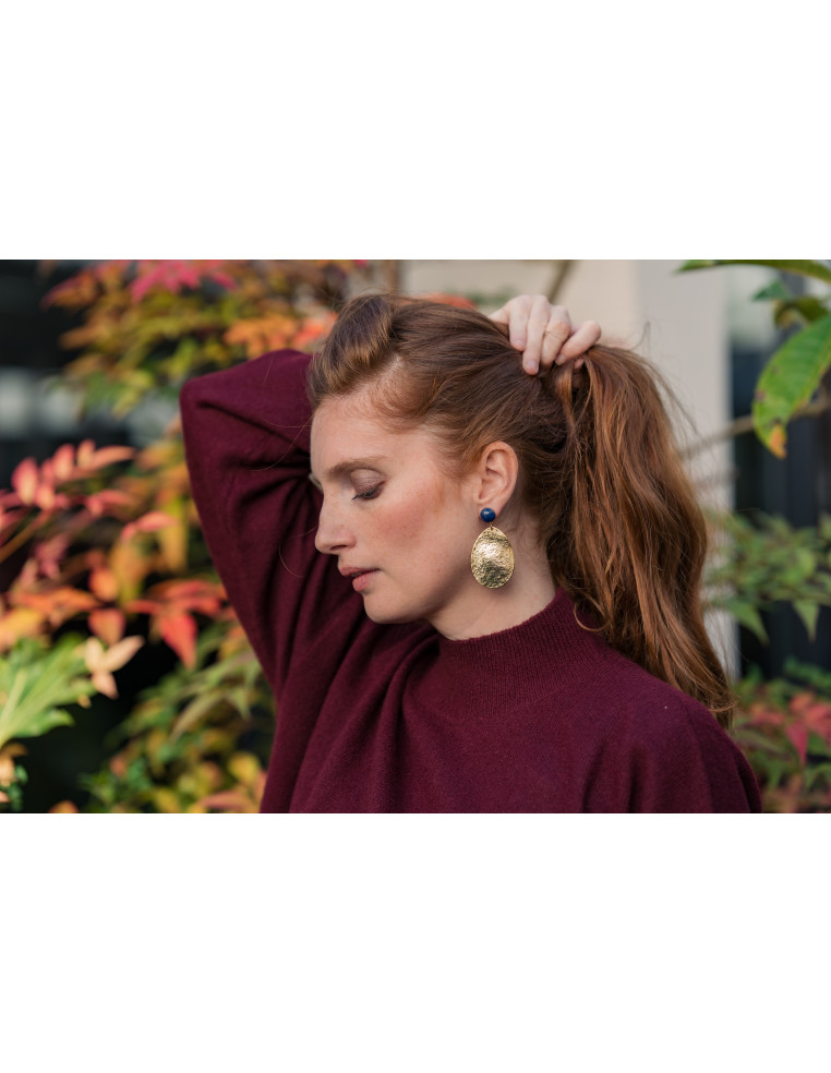Boucles d'oreilles dorées Marine - Clarance Bijoux - Comptoir Doré