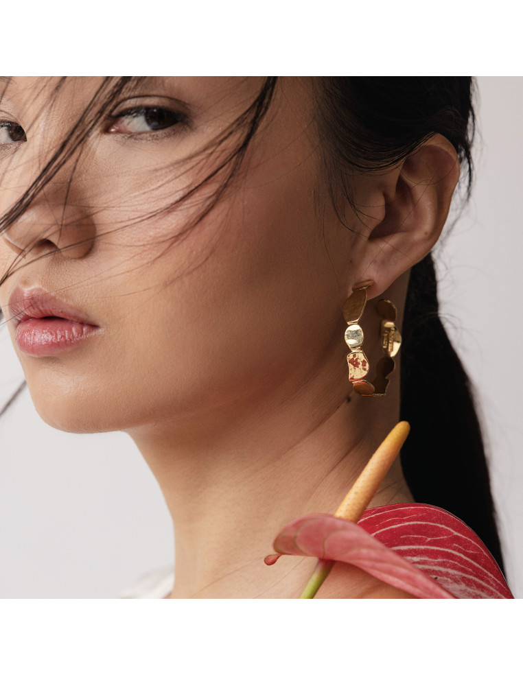 Créoles Kanso plaqué or - Un De Ces Quatre - Comptoir Doré