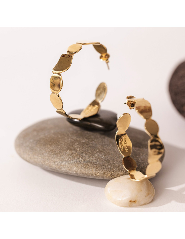 Créoles Kanso plaqué or - Un De Ces Quatre - Comptoir Doré