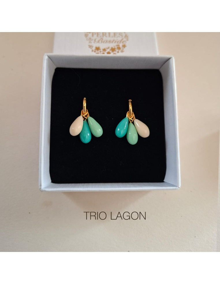 Créoles interchangeables Rainbow - Comptoir Doré - porcelaine froide