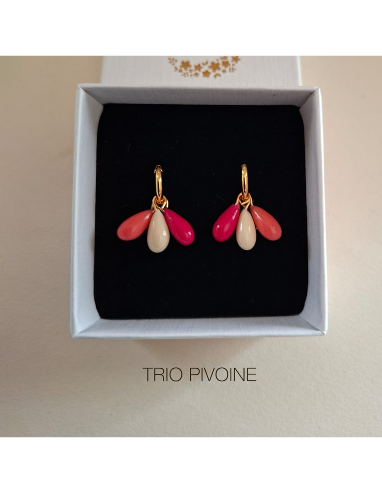 Créoles interchangeables Rainbow - Comptoir Doré - porcelaine froide