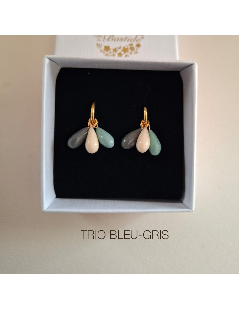 Créoles interchangeables Rainbow - Comptoir Doré - porcelaine froide