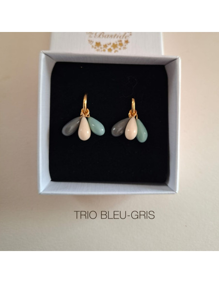 Créoles interchangeables Rainbow - Comptoir Doré - porcelaine froide