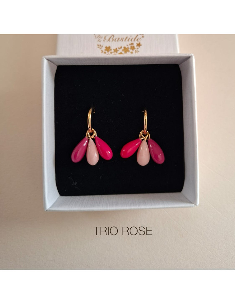 Créoles interchangeables Rainbow - Comptoir Doré - porcelaine froide