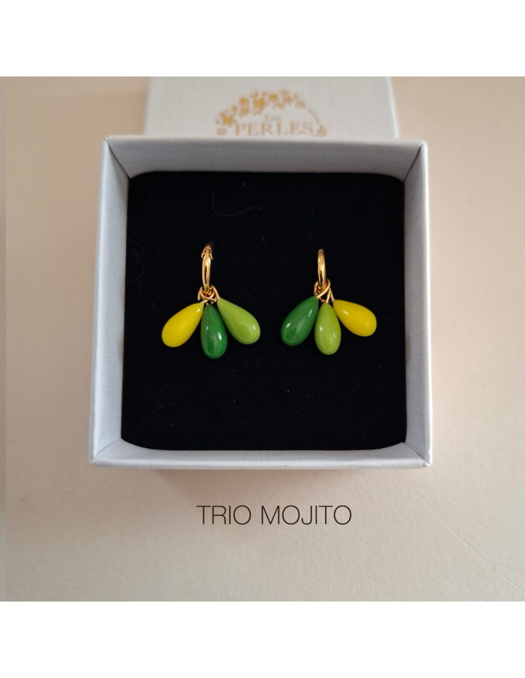 Créoles interchangeables Rainbow - Comptoir Doré - porcelaine froide