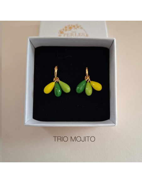 Créoles interchangeables Rainbow - Comptoir Doré - porcelaine froide