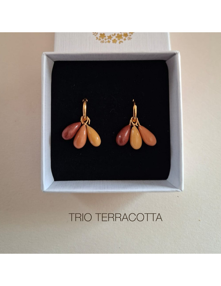 Créoles interchangeables Rainbow - Comptoir Doré - porcelaine froide