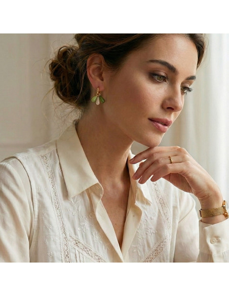 Créoles interchangeables Rainbow - Comptoir Doré - porcelaine froide