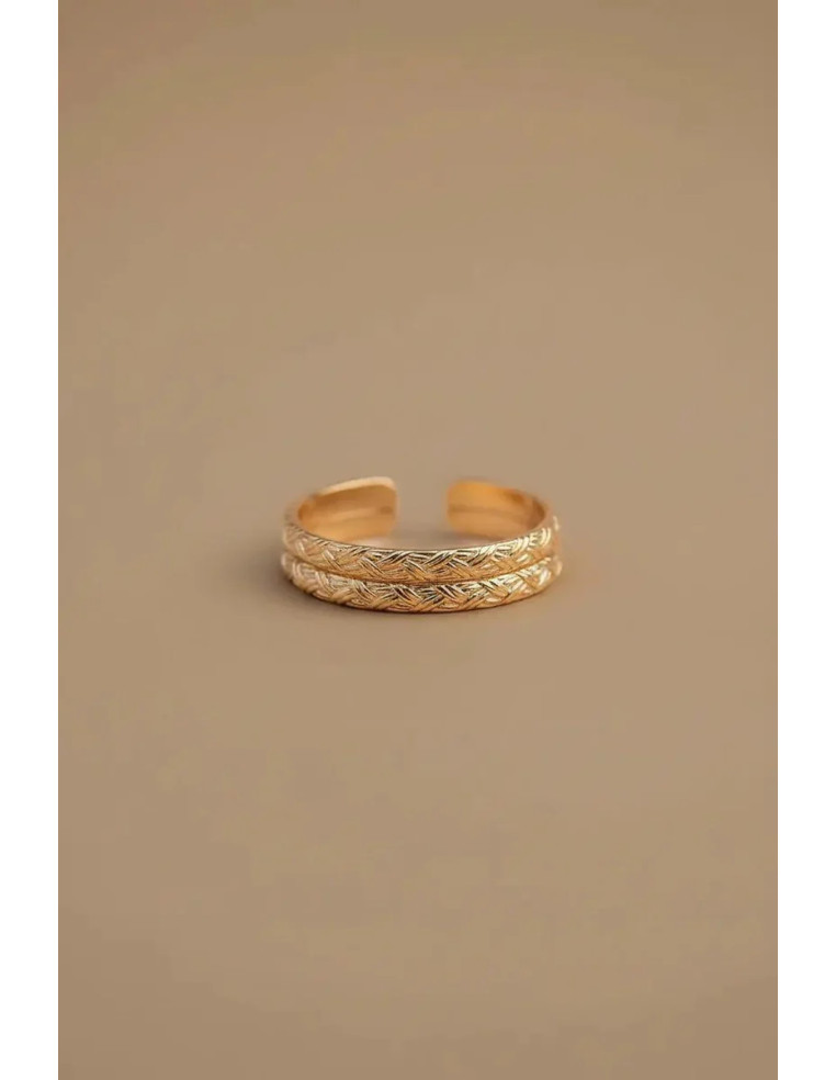 Bague dorée Cannage - Un De Ces Quatre - Comptoir Doré