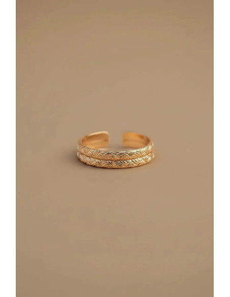 Bague dorée Cannage - Un De Ces Quatre - Comptoir Doré