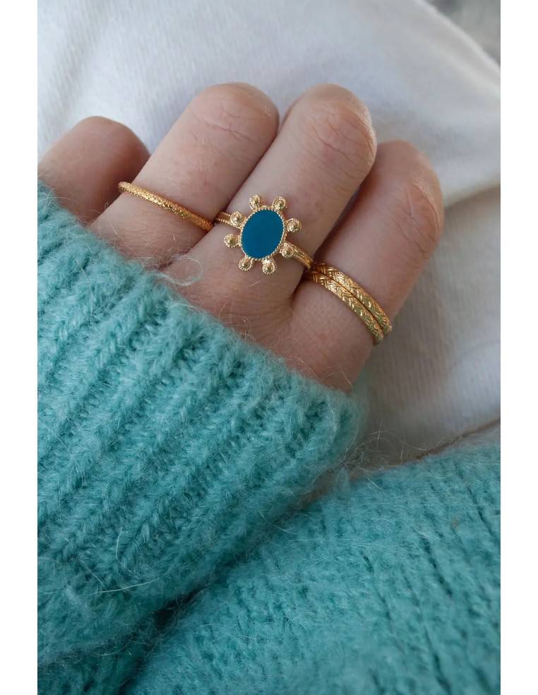 Bague dorée Cannage - Un De Ces Quatre - Comptoir Doré