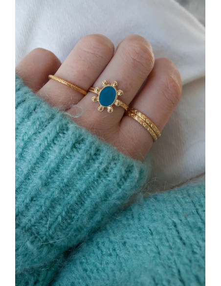 Bague dorée Cannage - Un De Ces Quatre - Comptoir Doré