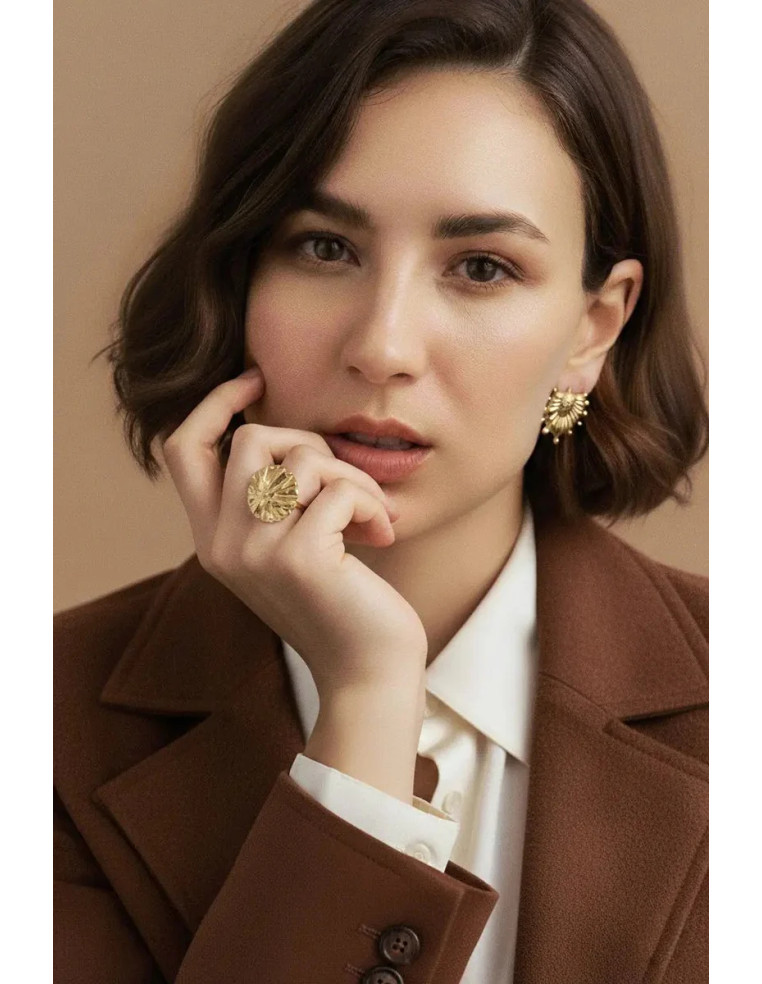 Bague Dorée Helios - Un De Ces Quatre - Comptoir Doré