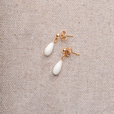 Puces d'oreilles Bourgeon  - Porcelaine froide