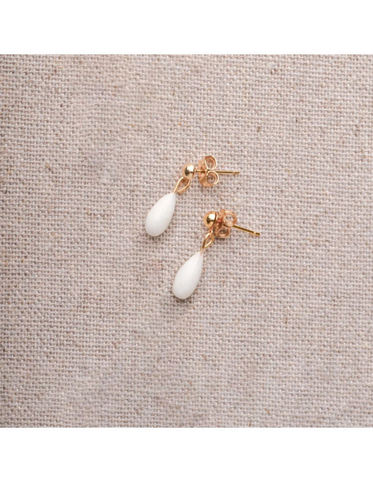 Puces d'oreilles Bourgeon  - Porcelaine froide