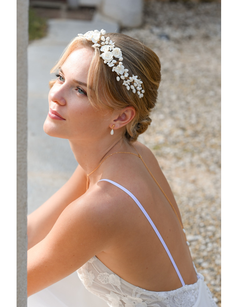 Puces d'oreilles Bourgeon  - Porcelaine froide