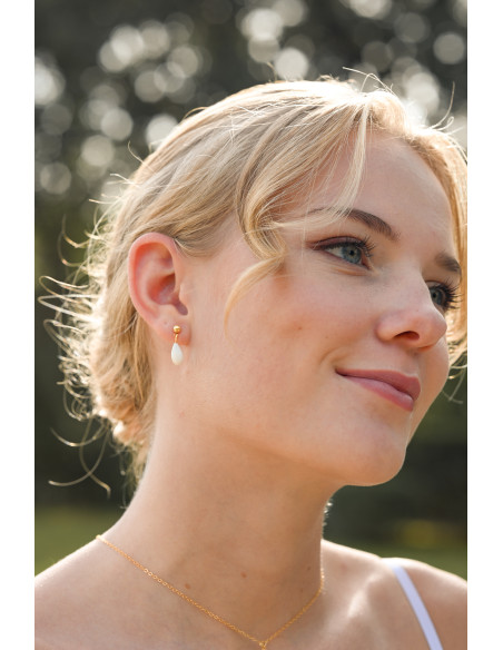 Puces d'oreilles Bourgeon  - Porcelaine froide