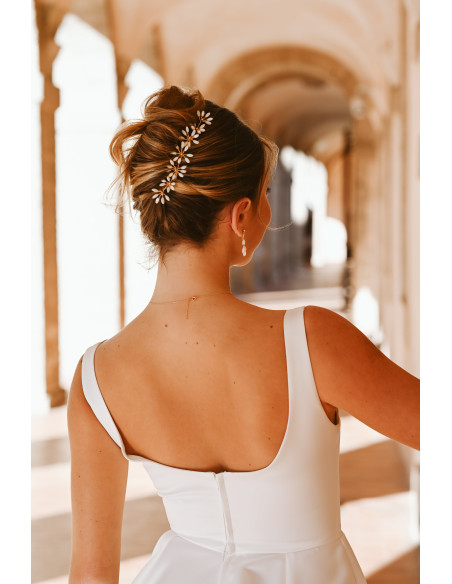 Peigne long mariée Orea Nacre - Les Perles de la Bastide - Comptoir Doré