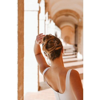 Épingle à cheveux mariée Orea grande en nacre - Les Perles de la Bastide - Comptoir Doré 2