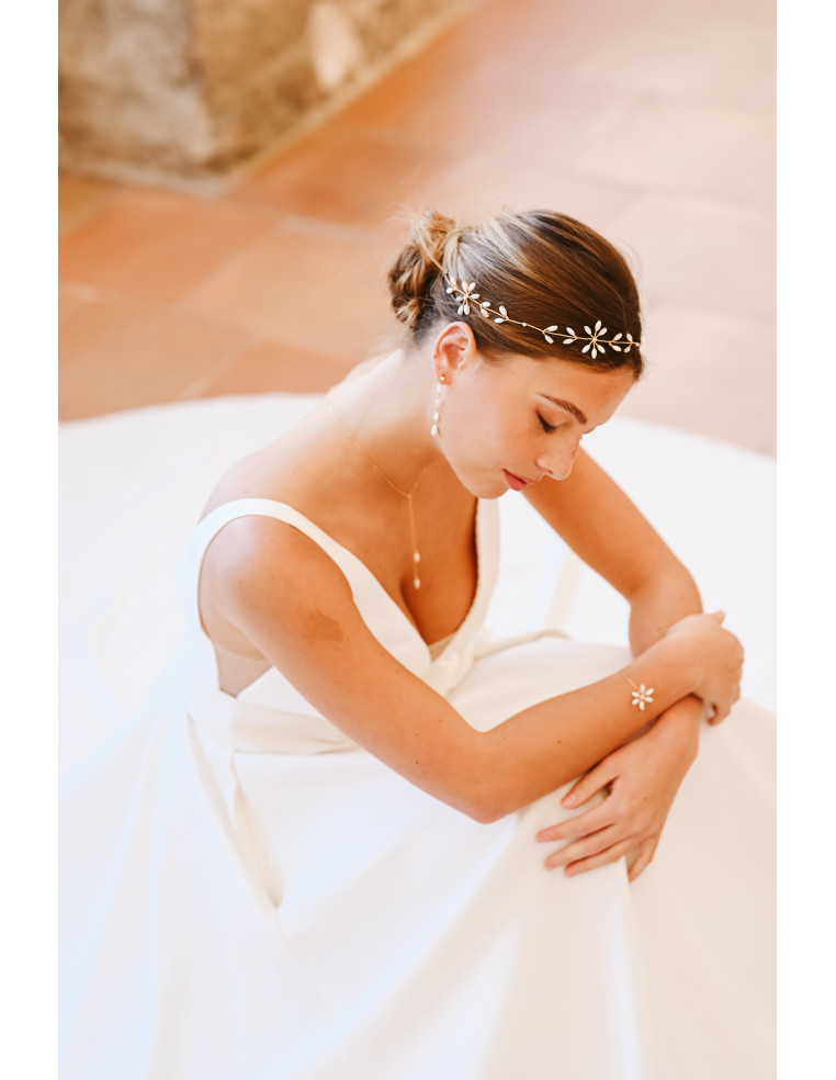 Couronne mariée – Vigne de nacre - Les Perles de la Bastide - Comptoir Doré