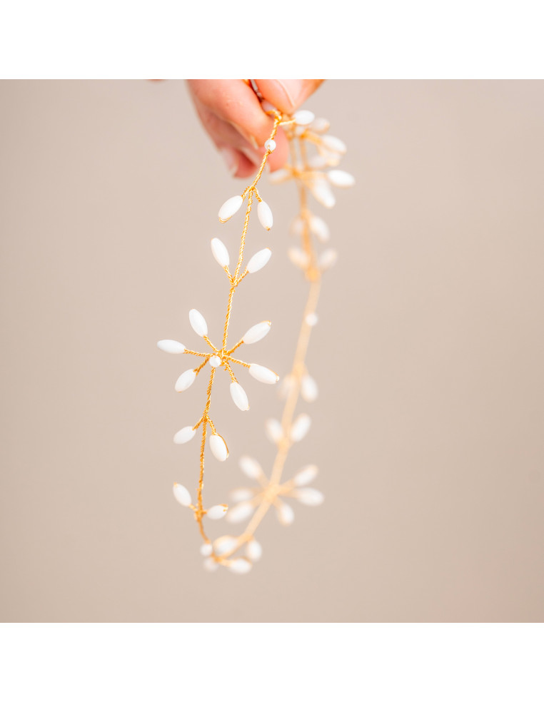 Couronne mariée – Vigne de nacre - Les Perles de la Bastide - Comptoir Doré